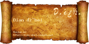 Dian Ábel névjegykártya