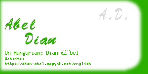 abel dian business card